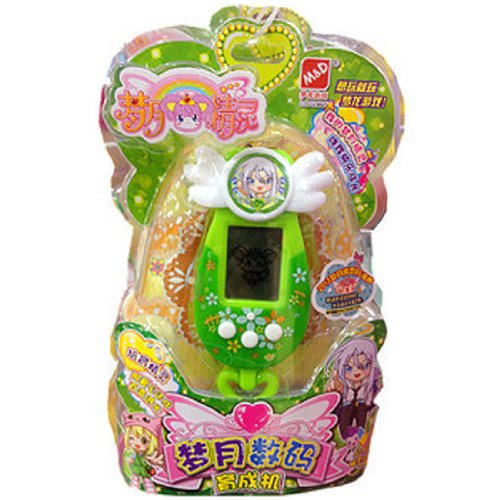 梦龙游戏机 梦月精灵 梦月数码育成机 电子宠物机(普及版)010060106 闪耀卫星 绿色款:亚马逊:玩具