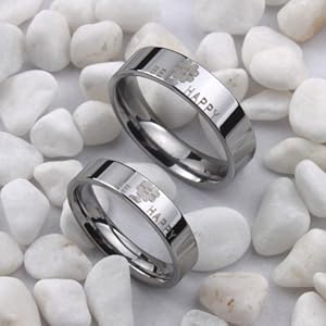 POKO 钨金<em>情侣戒指</em> <em>情侣</em>对戒 对戒戒指 幸运草