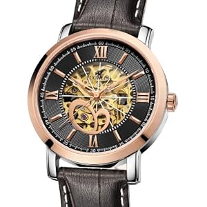 GioArmaini阿玛尼 大表盘镂空雕花机械男士腕