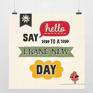 Light Art 轻艺术 图说语录 新的一天你好 英文字