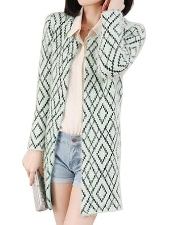 DELUXSEY 中<em>长款马海毛针织开衫</em> 韩版秋冬季