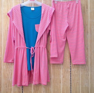 佰伦世家 首发!春季女士3<em>件套</em>长袖<em>短裤</em>睡衣套