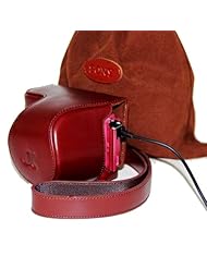 登品for 索尼A5000真皮皮套 升级版 配肩带 时