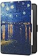 柏图 适配Kindle Paperwhite保护套（适用于1代、2代和3代）KPW3保护皮套 亚马逊电子书阅读器保护壳 全新Kindle Paperwhite3保护套 文艺清新 可爱 彩绘可休眠(内附贴膜套装) K5-09 梵高-罗纳河的星夜