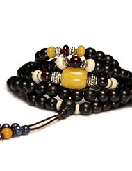 念缘。褪墨 108颗黑檀木天然佛珠手串 8mm男