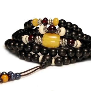 念缘。褪墨 108颗黑檀木天然佛珠手串 8mm男