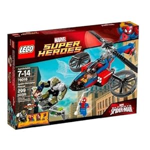 乐高正品 积木玩具 76016 超级英雄 蜘蛛侠直升机