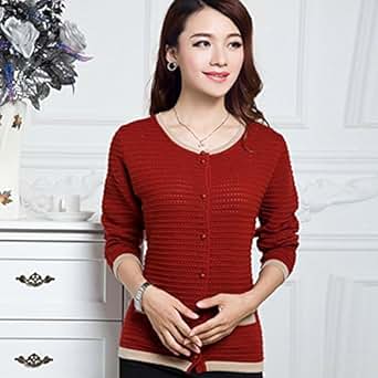 凤凰亭 2014秋装长袖羊毛<em>衫女开衫圆领针织衫</em>