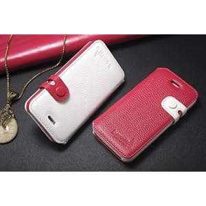 K-COOL品牌苹果IPhone5手机真皮皮套带纽扣