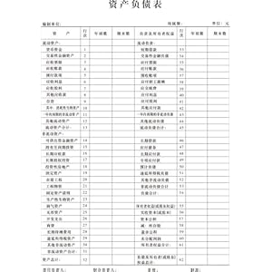 粤立信 资产负债表 A4 (销售单位:包,10本\/包)