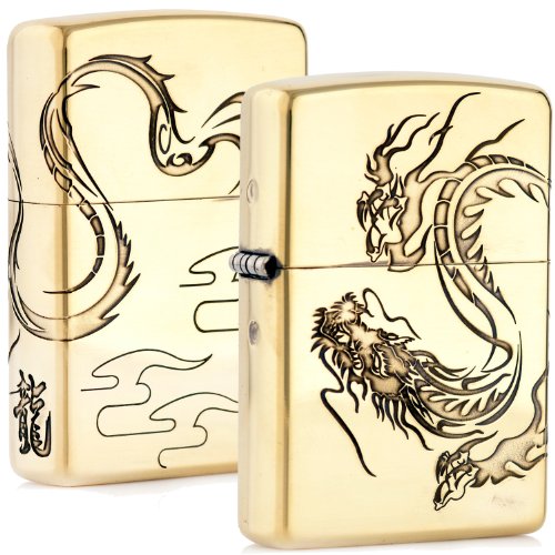 Zippo 芝宝 三面环绕云龙 纯铜蚀刻 打火机 SC