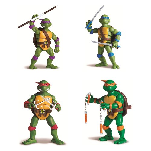 Adingb忍者神龟TMNT87动画版可动玩偶模型怀