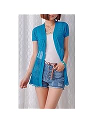 筱偲鸽子 夏装 <em>短袖</em>中长款<em>薄款</em>披肩<em>女</em>针织空调