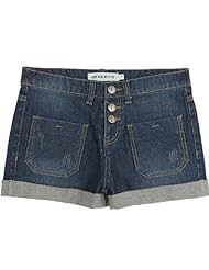 HSTYLE 韩都衣舍 <em>韩国</em>夏装高腰直筒<em>翻边牛仔</em>