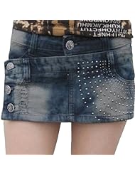 卓思妮 春季新款<em>个性</em>时尚磨破<em>牛仔短裤裙</em> 靴裙