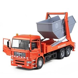 俊基 1:32 合金环卫车 垃圾车 合金车模型 仿真车模 儿童模型玩具 (垃圾倾倒翻斗车1:32)-玩具-亚马逊