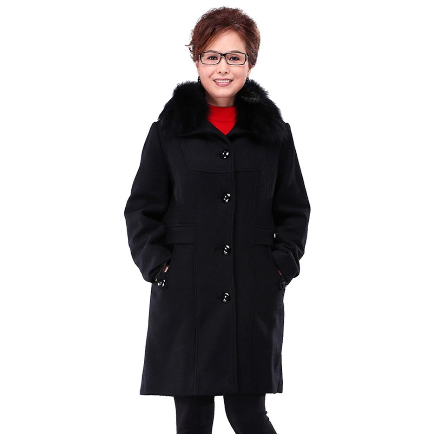 中年女装春装羊毛呢外