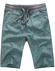 DEERE MUTOR 迪尔木拓 <em>男士</em>亚麻<em>棉</em>休闲<em>短裤</em>