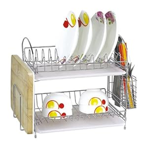 樱花雅厨多功能双层碗碟架AB-382(礼盒装)