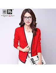 曲<em>韩</em> <em>2015</em>秋装针织<em>开衫</em>女外搭薄款糖果色秋季