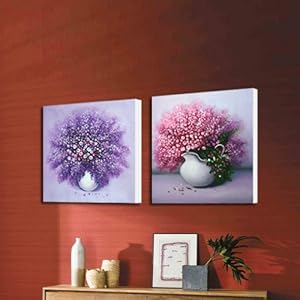 美时美刻 丁香花花语 客厅玄关无框装饰画油画