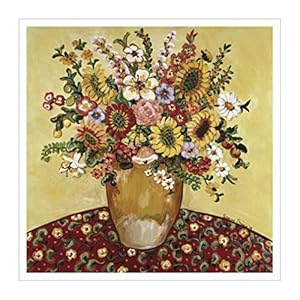 原版进口装饰画 金瓶花【Golden Vase Floral】