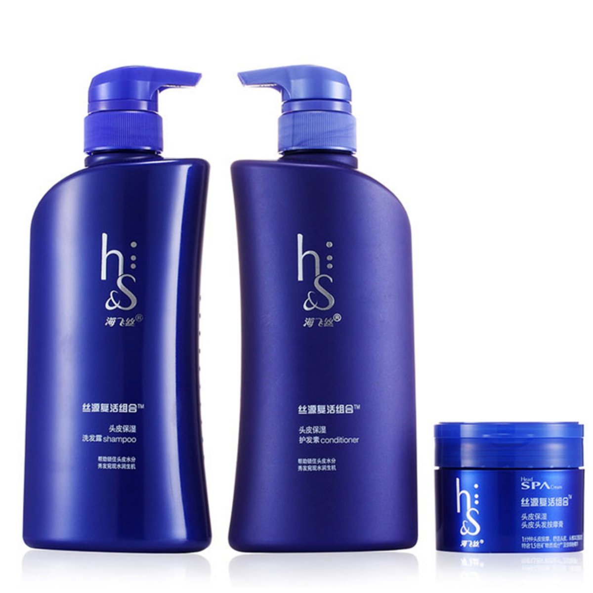 Head & Shoulders 海飞丝丝源复活保湿洗护专供装(洗发露530ml+护发素530ml+按摩膏200g)图片\/大图欣赏 - 智购网网购大全