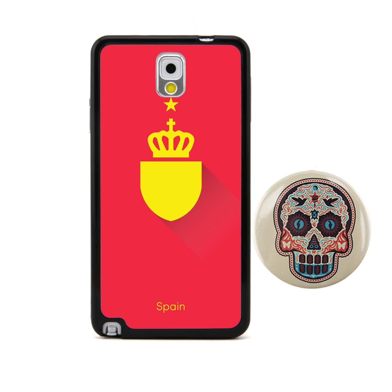 西班牙 足球队队徽浮雕设计风格 塑料+TPU手机
