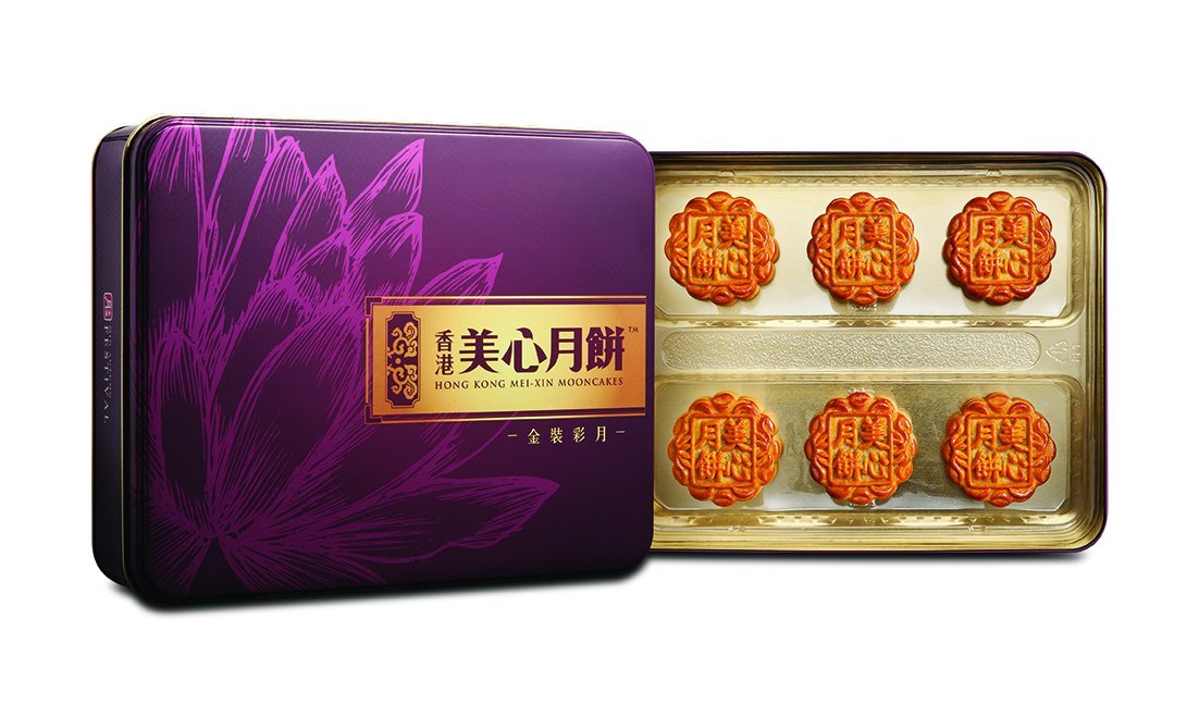 Meixin美心月饼金装彩月礼盒420g(香港进口) (