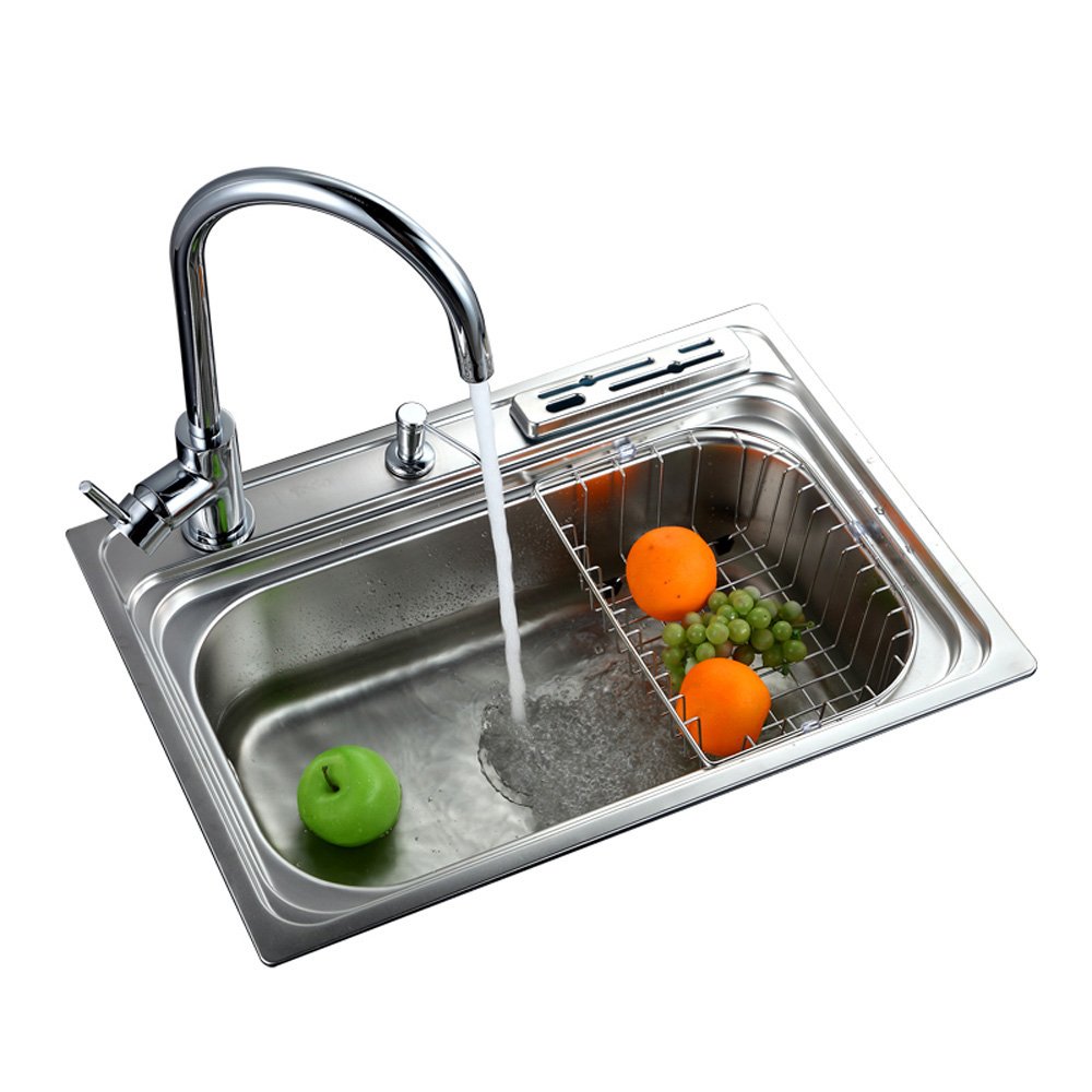 钢加厚大单槽套餐台下洗菜选什么牌子好 同款好推荐