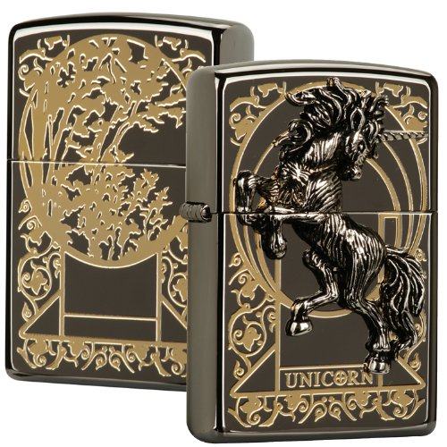 Zippo 芝宝 SC1516 独角兽 两面加工蚀刻徽章
