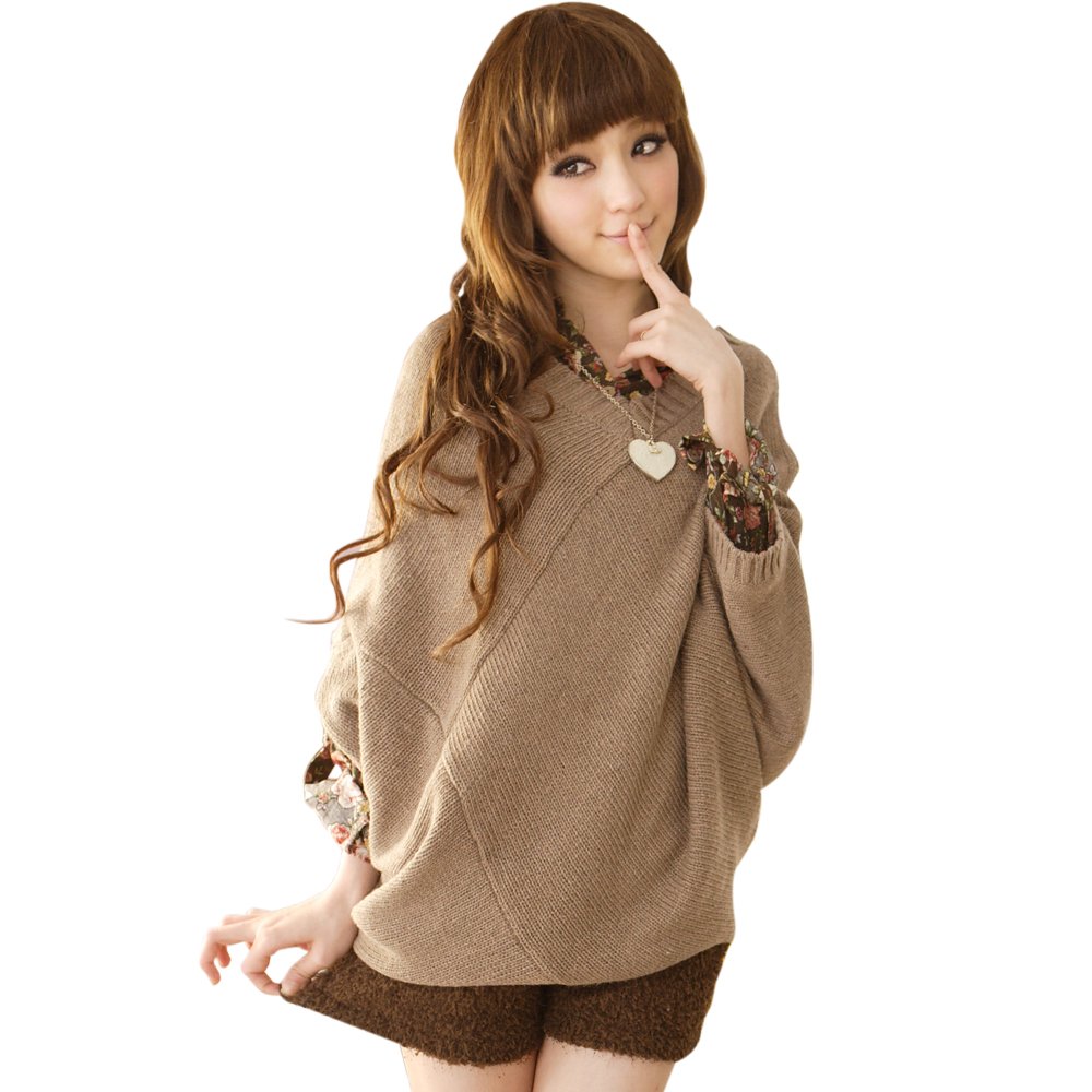 东京着衣☆宽松<em>蝙蝠女装</em>☆设计感宽袖厚毛衣-