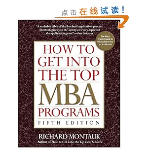 How to Get Into the Top MBA Programs, 5th Edition
