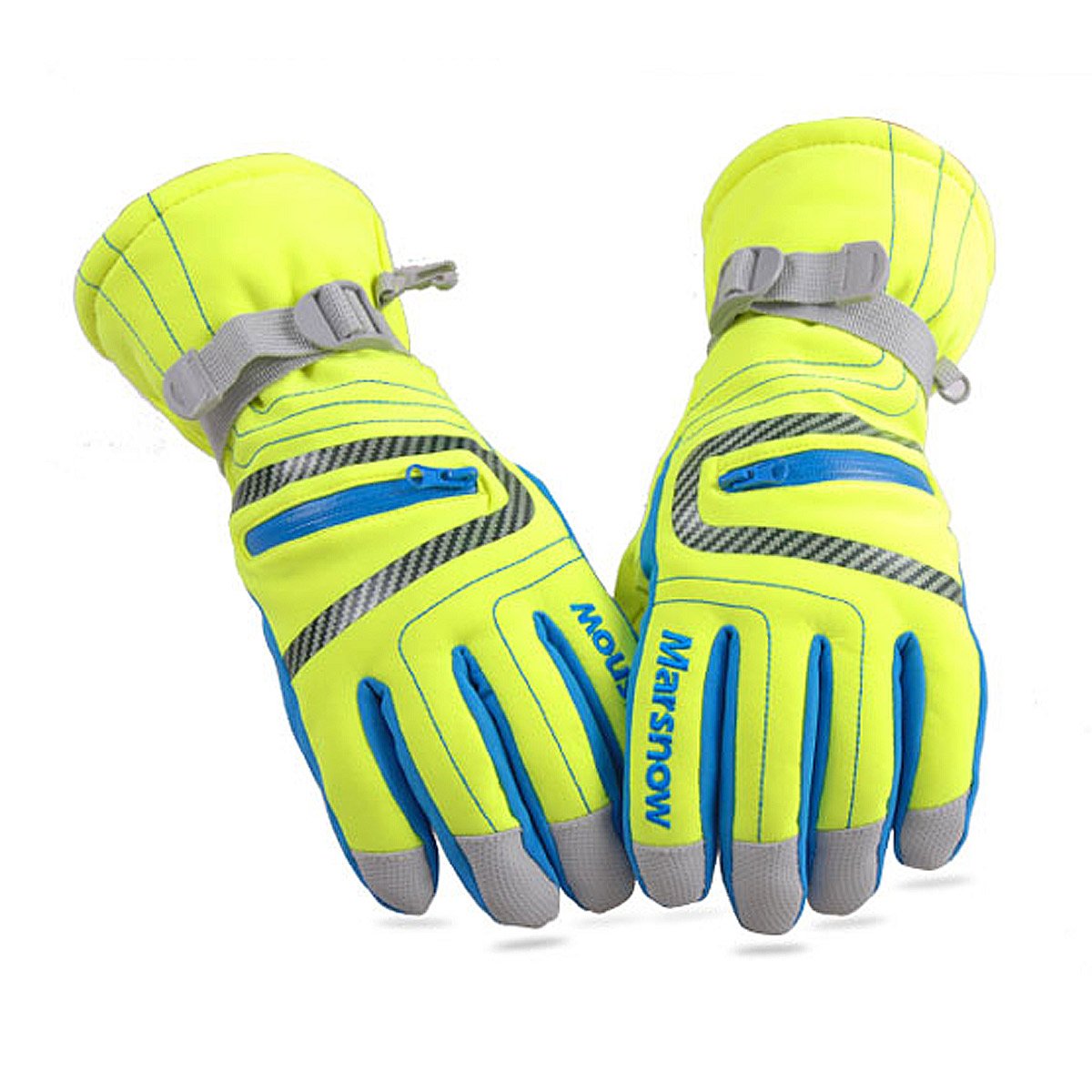 Marsnow 滑雪手套防风防水保暖户外骑行保暖手套自行车越野滑雪攀岩攀冰亲子款 808 荧光绿 S图片搜索结果