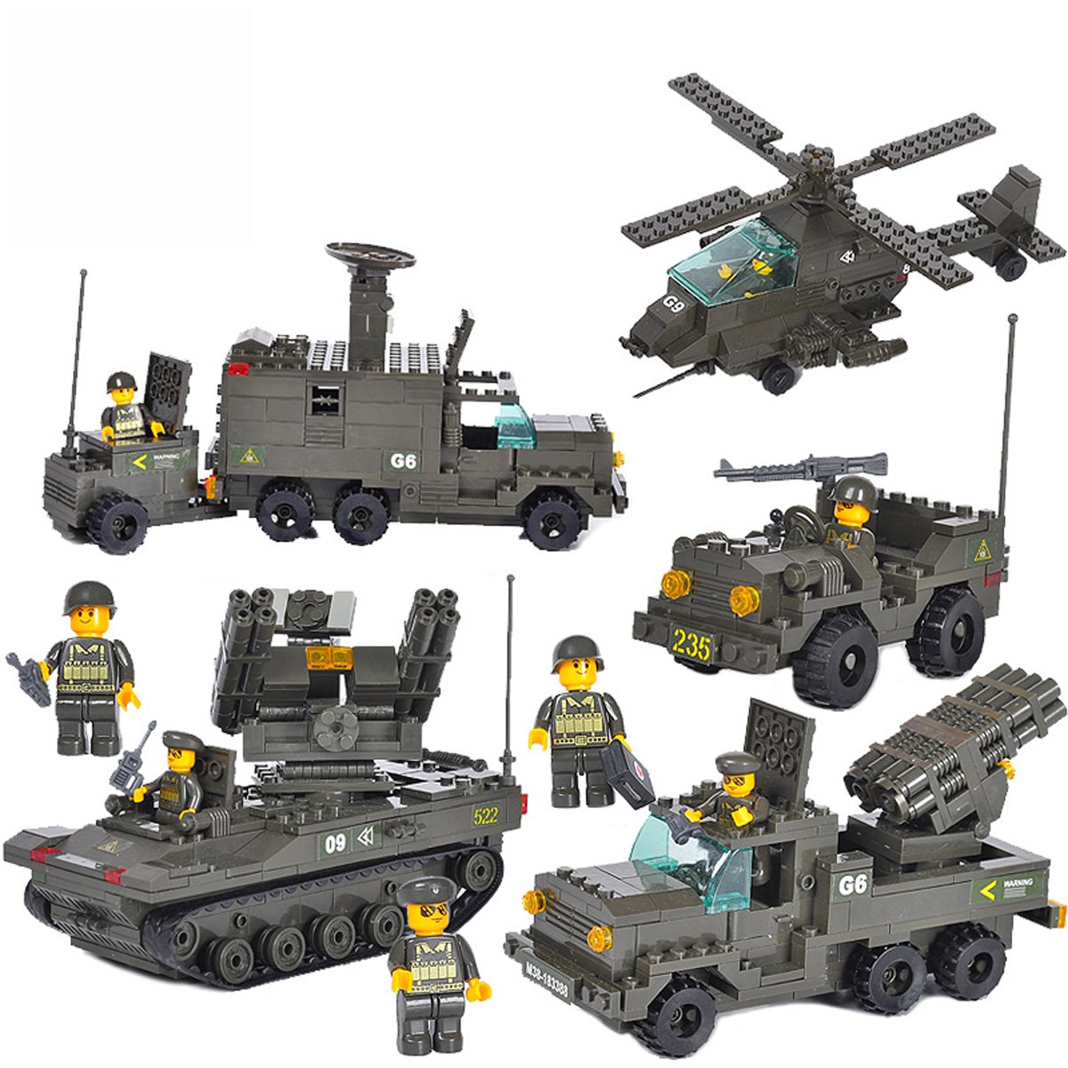 SLUBAN 小鲁班 启蒙积木 乐高式军事拼装玩具