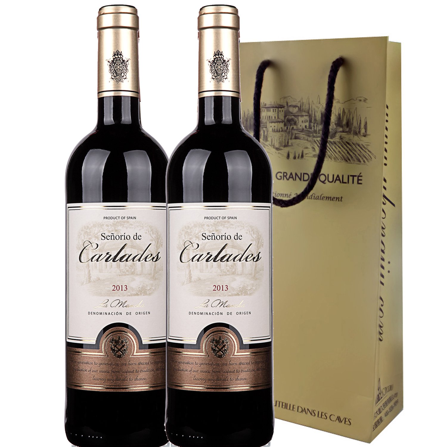 法国红酒进口干红葡萄酒双支礼