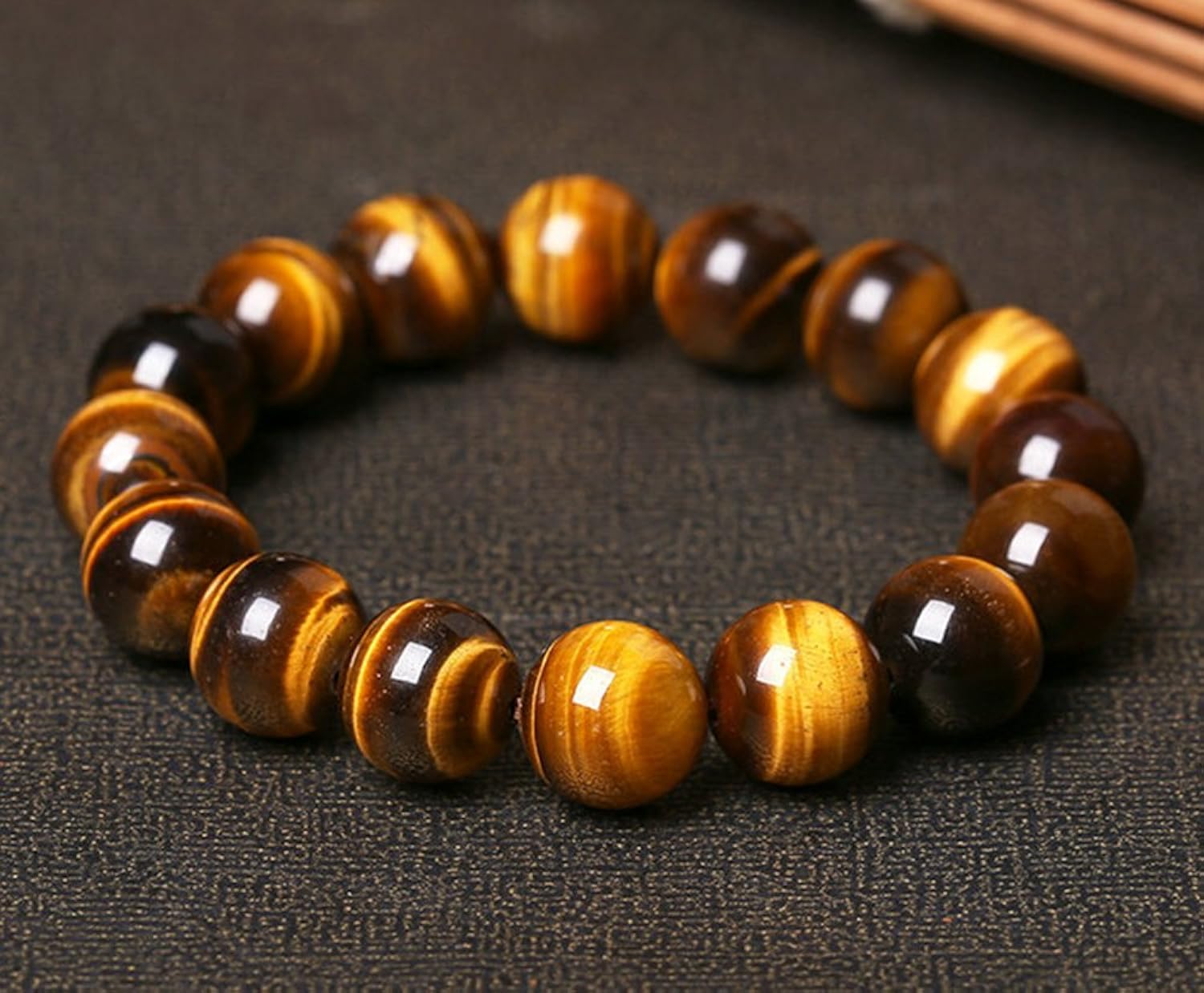 佛珠手链天然黄色金虎眼石水晶 牌子价格 多少钱