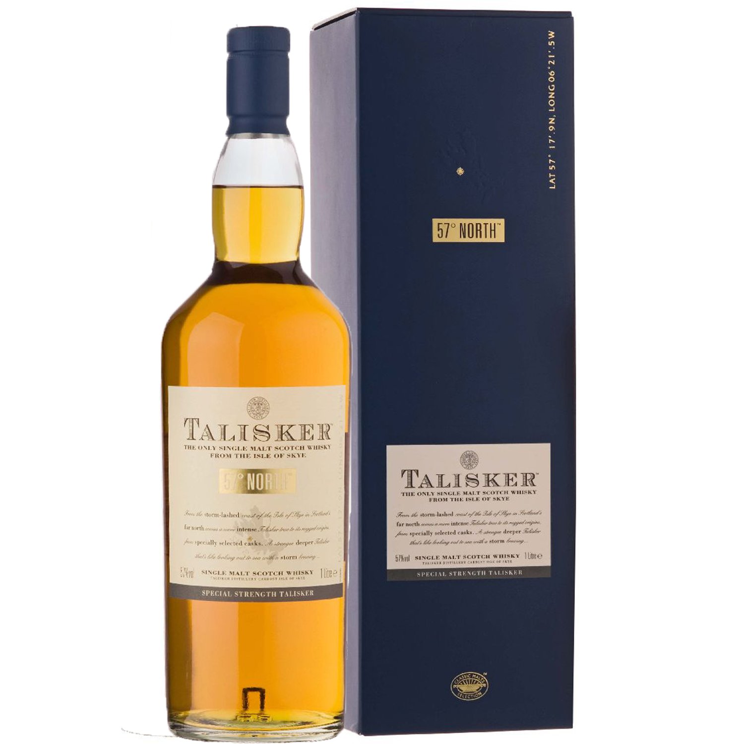 TALISKER 泰斯卡 57North北纬57度单一麦芽威士忌57%\/70cl:亚马逊:食品