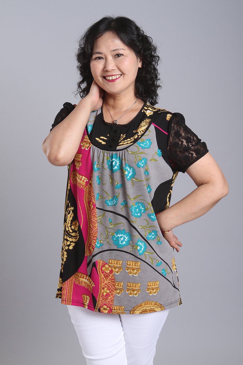 夏季新款中年女士上衣