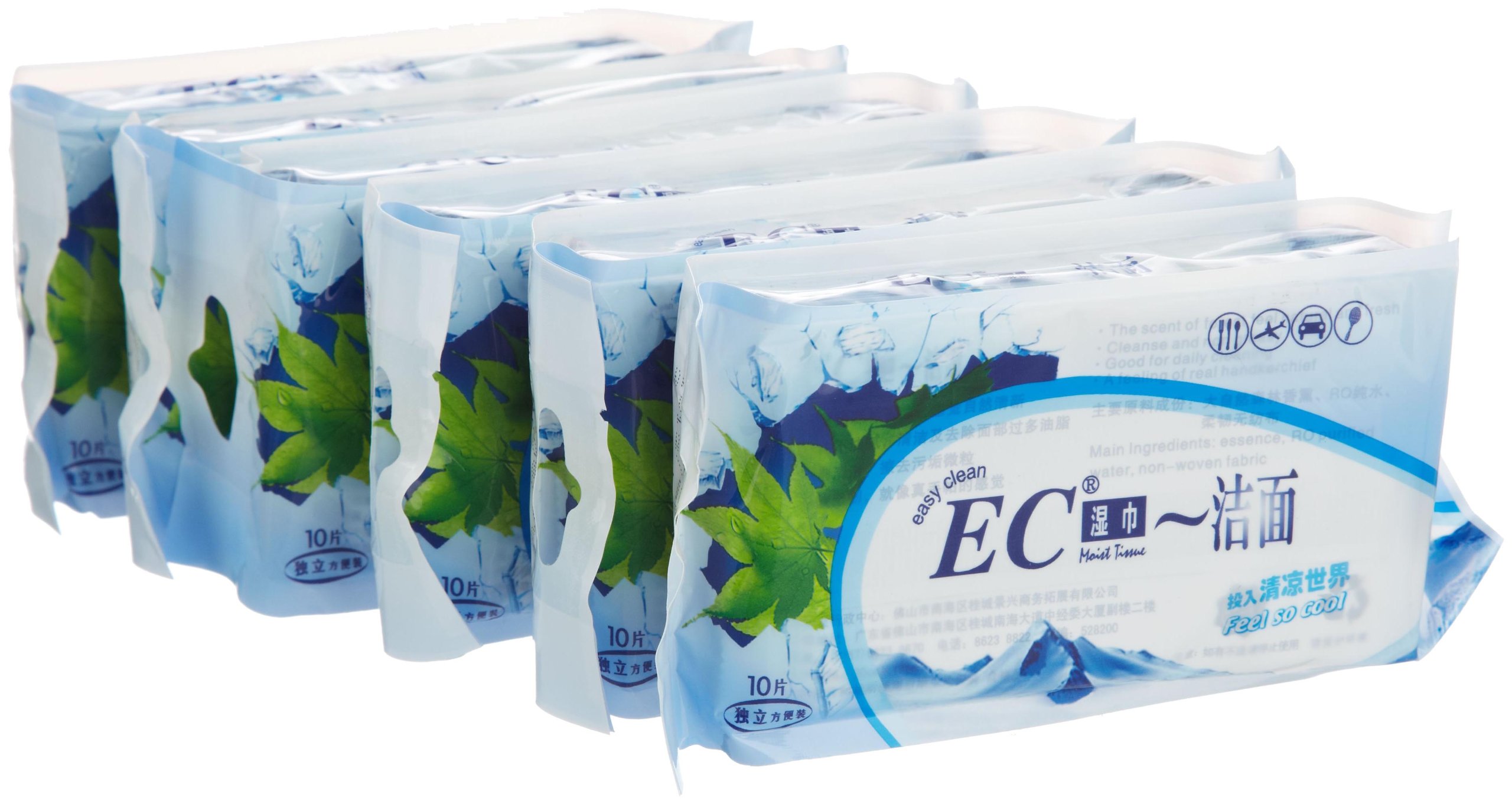 ABC EC湿巾-洁面10片独立包装E01(6连包特惠