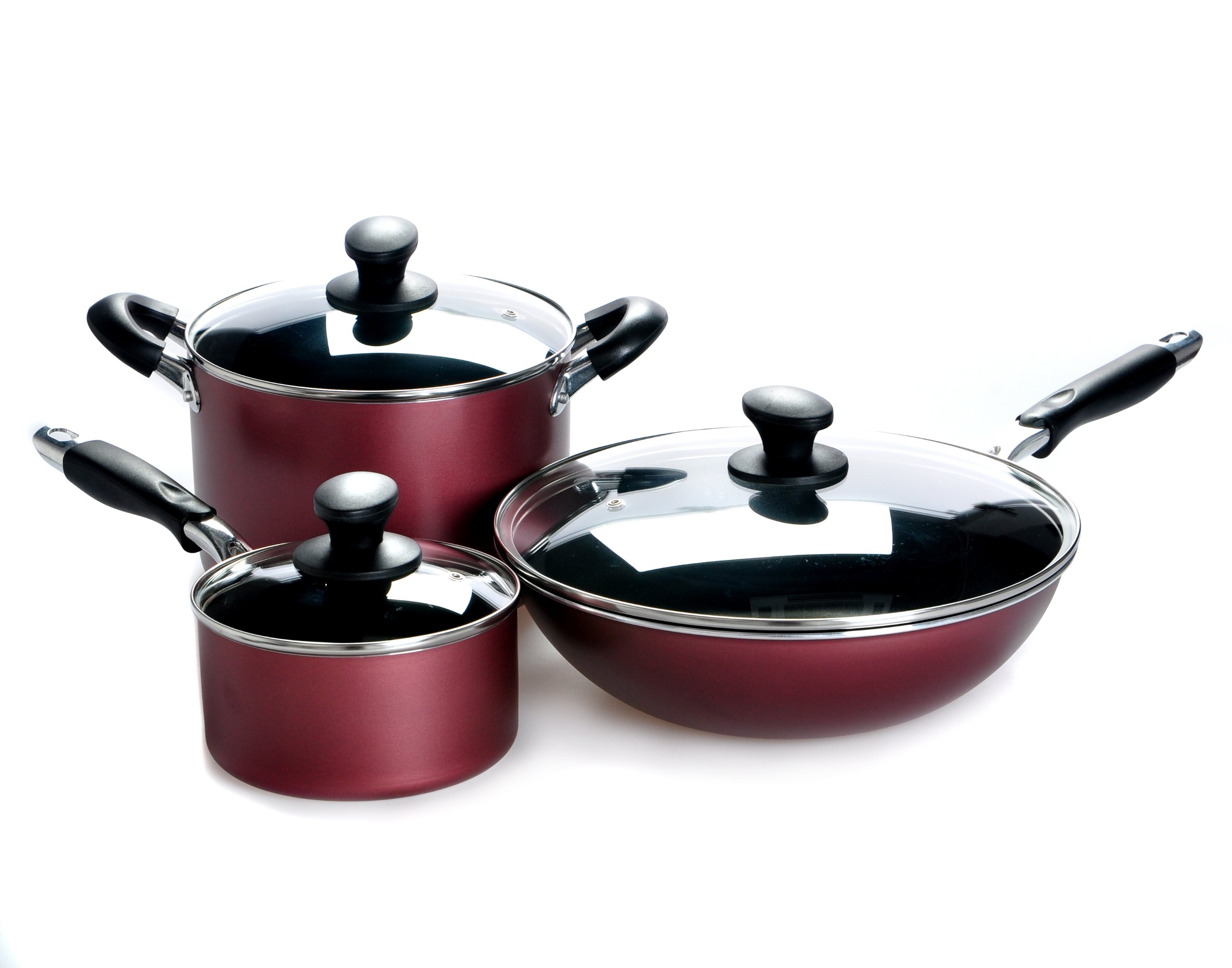 红厨 炫彩六件套 16cm奶锅\/22cm汤锅\/30cm炒